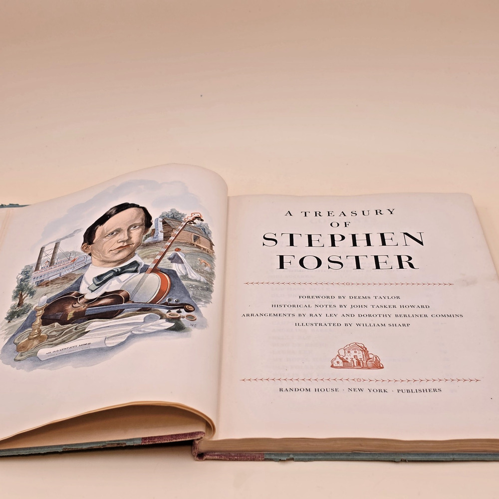 STEPHEN FOSTER Treasury 1946 1st Printing Random House Illustrated Songbook HC